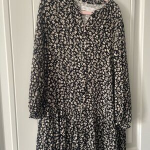 Zara Black and White Floral Kids Dress